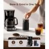 imageecozy 12Cup Programmable Coffee Maker with Electric Coffee Grinder Combos Drip Coffee Machine with Pause ampamp Pour Function Auto Shutoff Keep Warm Brezzano DuoSet