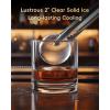 imageecozy 2quot Clear Ice Ball Maker with CrystalFlux Technology 4 pcs in 40 Mins 144 pcsDay Sphere Ice Maker with Automatic Water Supply SelfCleaning Enhanced Insulation for Whiskey ampamp BourbonBlack