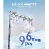 imageecozy Countertop Ice Maker Portable Ice Maker with SelfCleaning 9 Bullet Ice Cubes in 6 Mins 26lbs24Hrs Ice Maker Machine with Ice Bags Handle Standing Scoop and Basket Green