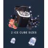 imageecozy Nugget Ice Maker Countertop Smart Pebble Ice Machine with APP Control 44 lbs Per Day Soft Pellet Chewable Ice with SelfCleaning Stainless SteelBlack