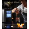 imageecozy Nugget Ice Maker Countertop Smart Pebble Ice Machine with APP Control 44 lbs Per Day Soft Pellet Chewable Ice with SelfCleaning Stainless SteelSilver