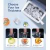 imageecozy Nugget Ice Maker Countertop Smart Pebble Ice Machine with APP Control 44 lbs Per Day Soft Pellet Chewable Ice with SelfCleaning Stainless SteelStainless Steel