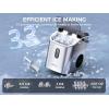 imageecozy Nugget Ice Maker Countertop with Handle 33 lbs Chewable Pellet Ice Daily SelfCleaning Ice Machine Includes Ice Bags for Kitchen Bar Parties Stainless SteelStainless Steel