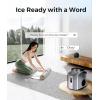 imageecozy Smart Nugget Ice Maker Countertop Portable Pebble Ice Machine with Voice Control 34lbs24H Soft Chewable Ice SelfCleaning Pellet Ice Maker with APP WiFi for Kitchen Party Stainless SteelStainless Steel