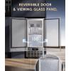 imageecozy Under Counter Nugget Ice Maker Machine Bulitin ampamp Freestanding Horizontal Handle Reversible Door 66 LbsDay Thickened Viewing Glass Window SelfCleaning ampamp 24H Timer Stainless Steel