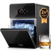 imageecozy 24quot Clear Ice Ball Maker with CrystalFlux Technology 3 pcs in 45 Mins 96 pcsDay Sphere Ice Maker with Automatic Water Supply SelfCleaning Enhanced Insulation for Bar Whiskey ampamp Bourbon