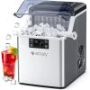 imageecozy Countertop Ice Makers 45lbs Per Day 24 Cubes Ready in 13 Mins Stainless Steel Housing Auto SelfCleaning Ice Maker with Ice Bags and Ice Scoop for Kitchen Office Bar Party