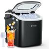 imageecozy Ice Makers Countertop Portable Ice Machine with Carry Handle 26lbs in 24Hrs 9 Ice Cubes Ready in 6 Mins AutoCleaning Ice Maker with Basket and Scoop for HomeKitchenCampingRV