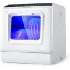imageecozy Portable Dishwasher Countertop Mini Dishwasher with a Builtin 5L Water Tank No Hookup Needed 6 Washing Programs Extra Air Drying Function for Apartments Camping and RV