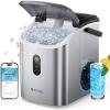 imageecozy Smart Ice Maker Portable Ice Makers Countertop with App ampamp Voice Control 9 Bullet Ice in 6 Mins 26lbs24Hrs SelfCleaning Ice Machine with Ice Scoop Basket and Bag for Home Kitchen Office RVSilver