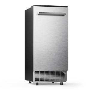 imageecozy 22 Commercial Ice Maker Machine 450 LBS in 24 H Modular Ice Machine with 250 LBS Storage Air Cooled Industrial Ice Cube Machine ETL ampamp DOE Ice Ready in 14 Mins for BarCafeBusinessStainless Steel