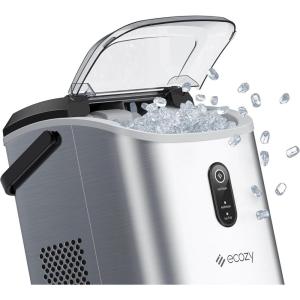 imageecozy 2quot Clear Ice Ball Maker with CrystalFlux Technology 4 pcs in 40 Mins 144 pcsDay Sphere Ice Maker with Enhanced Insulation Automatic Water Supply SelfCleaning for Whiskey ampamp BourbonStainless Steel
