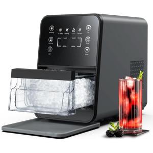 imageecozy Nugget Ice Maker Countertop Intuitive EcoScreen 40lbs24H Chewable Pebble Ice 3lb PullOut Basket SelfCleaning OneTouch Timer  Perfect for Home Drinks ampamp Cocktails