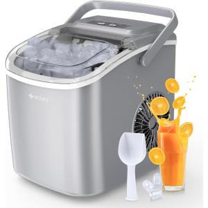 imageecozy Nugget Ice Maker Dispenser Smart 2in1 Pebble Ice Machine Countertop ampamp Water Dispenser with App Control SelfCleaning Auto Lighting TDS Monitor Measured Dispensing 33LbsDayGrey