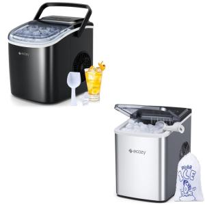 imageecozy Portable Ice Maker Countertop SelfCleaning Ice Maker Machine with Ice BagsIce ScoopIce Basket for Home Kitchen Bar Party