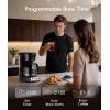 imageecozy 12Cup Drip Coffee Maker with Electric Coffee Grinder Combos Programmable Coffee Machine with Washable Basket Filter Auto Shutoff Function No Drip Pause amp Pour Brezzano DuoSet