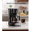 imageecozy 12Cup Drip Coffee Maker with Electric Coffee Grinder Combos Programmable Coffee Machine with Washable Basket Filter Auto Shutoff Function No Drip Pause amp Pour Brezzano DuoSet