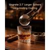 imageecozy 21 Clear Ice Ball Maker with CrystalFlux Technology Small Footprint Sphere Ice Maker with 8H Timer 1 pcs in 30 Mins 48 pcsDay SelfCleaning for Home Bar Whiskey amp Bourbon