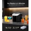 imageecozy Portable Ice Makers Countertop 8 Cubes in 6 Mins 26lbsDay Bullet Ice Maker Machine with 2 Ice Sizes SelfCleaning Ice Maker with Carry Handle for HomeKitchenPartyTravel  2026 Version