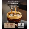 imageecozy 4in1 Espresso Machine and Coffee Maker Combo with Milk Frother All in One with Cold Brew amp Over Ice Interactive Touch Screen Brezzano Elite Series for Cappuccinos Lattes AmericanosSilver