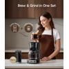 imageecozy 4in1 Espresso Machine and Coffee Maker Combo with Milk Frother All in One with Cold Brew amp Over Ice Interactive Touch Screen Brezzano Elite Series for Cappuccinos Lattes AmericanosGlossy Black
