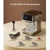 imageecozy 4in1 Espresso Machine and Coffee Maker Combo with Milk Frother All in One with Cold Brew amp Over Ice Interactive Touch Screen Brezzano Elite Series for Cappuccinos Lattes AmericanosSilver