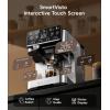 imageecozy 4in1 Espresso Machine and Coffee Maker Combo with Milk Frother All in One with Cold Brew amp Over Ice Interactive Touch Screen Brezzano Elite Series for Cappuccinos Lattes AmericanosSilver