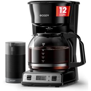 imageecozy 4in1 Espresso Machine and Coffee Maker Combo with Milk Frother All in One with Cold Brew amp Over Ice Interactive Touch Screen Brezzano Elite Series for Cappuccinos Lattes AmericanosBlack