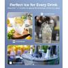 imageecozy Ice Cube Makers Countertop 45 lbs Per Day Portable Ice Machine 24 Cubes Ready in 13 Mins SelfCleaning Function Perfect for Home Kitchen Bar Office Stainless SteelSilver