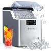 imageecozy Ice Cube Makers Countertop 45 lbs Per Day Portable Ice Machine 24 Cubes Ready in 13 Mins SelfCleaning Function Perfect for Home Kitchen Bar Office Stainless SteelSilver