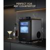 imageecozy Nugget Ice Maker Countertop First FullColor Smart Panel 44 lbs24H Ice Machine with APP amp Voice Control DoubleLayer Insulation PullOut Water Tank Soft Pebble Chewable Ice SelfCleaningSilver