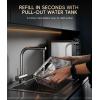 imageecozy Nugget Ice Maker Countertop First FullColor Smart Panel 44 lbs24H Ice Machine with APP amp Voice Control DoubleLayer Insulation PullOut Water Tank Soft Pebble Chewable Ice SelfCleaningSilver