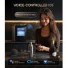 imageecozy Nugget Ice Maker Countertop First FullColor Smart Panel 44 lbs24H Ice Machine with APP amp Voice Control DoubleLayer Insulation PullOut Water Tank Soft Pebble Chewable Ice SelfCleaningSilver