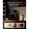 imageecozy 24 Clear Ice Ball Maker Countertop with CrystalFlux Technology Minimal Footprint Sphere Ice Maker with 8H Timer 1 pcs in 40 Mins 32 pcsDay SelfCleaning for Home Bar Whiskey amp BourbonSolid Black