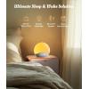 imageecozy Sunrise Alarm Clock for Bedroom White Noise Sound Machine 26 Soothing Sounds 17 Night Lights Bluetooth Speaker MusicSync Lights Wake Up Sunlight for Heavy Sleepers Adults Kids  NaturalGrey  White