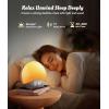 imageecozy Sunrise Alarm Clock for Bedroom White Noise Sound Machine 26 Soothing Sounds 17 Night Lights Bluetooth Speaker MusicSync Lights Wake Up Sunlight for Heavy Sleepers Adults Kids  NaturalGrey  White