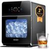 imageecozy 2 Ice Ball Maker CountertopClear Sphere Ice Maker Machine with CrystalFlux Technology 4 pcs in 40 Mins 144 pcsDay Enhanced Insulation Auto Water Supply SelfCleaning for Whiskey