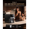 image:imageecozy Nugget Ice Maker Dispenser Countertop 2in1 Pebble Ice Machine amp Water Dispenser with App Control Sonic Crushed Ice Makers with SelfCleaning TDS Monitor Measured Dispensing 33 LbsDayDark Gray