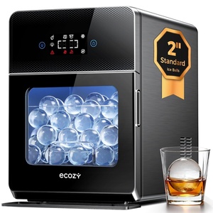 image:imageecozy Nugget Ice Maker Dispenser Countertop 2in1 Pebble Ice Machine amp Water Dispenser with App Control Sonic Crushed Ice Makers with SelfCleaning TDS Monitor Measured Dispensing 33 LbsDayBlack