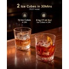 image:imageecozy 2 Large Ice Cube Maker with CrystalFlux Technology 2 pcs in 30 Mins with Eco Mode 72 pcsDay 24H Timer Clear Square Ice Machine with SelfCleaning Enhanced Insulation for Whiskey Bar