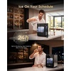 image:imageecozy 2 Large Ice Cube Maker with CrystalFlux Technology 2 pcs in 30 Mins with Eco Mode 72 pcsDay 24H Timer Clear Square Ice Machine with SelfCleaning Enhanced Insulation for Whiskey Bar