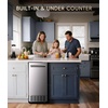 image:imageecozy Undercounter Nugget Ice Maker 66 LbsDay Soft Pebble Chewable Ice Bulitin amp Freestanding Horizontal Handle Reversible Door SelfCleaning amp 24H Timer  Stainless Steel