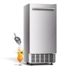 image:imageecozy Undercounter Nugget Ice Maker 66 LbsDay Soft Pebble Chewable Ice Bulitin amp Freestanding Horizontal Handle Reversible Door SelfCleaning amp 24H Timer  Stainless Steel