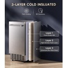 image:imageecozy Undercounter Nugget Ice Maker 66 LbsDay Soft Pebble Chewable Ice Bulitin amp Freestanding Horizontal Handle Reversible Door SelfCleaning amp 24H Timer  Stainless Steel