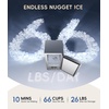 image:imageecozy Undercounter Nugget Ice Maker 66 LbsDay Soft Pebble Chewable Ice Bulitin amp Freestanding Horizontal Handle Reversible Door SelfCleaning amp 24H Timer  Stainless Steel
