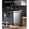 image:imageecozy Undercounter Nugget Ice Maker 66 LbsDay Soft Pebble Chewable Ice Bulitin amp Freestanding Horizontal Handle Reversible Door SelfCleaning amp 24H Timer  Stainless Steel