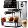 image:imageecozy Espresso Machine amp Coffee Maker Combo with Milk Frother Guided Touchscreen Brewing Create CafStyle Lattes Cappuccinos amp Americanos at Home Smart Touchscreen Stainless Steel