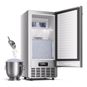 image:imageecozy Undercounter Nugget Ice Maker 66 LbsDay Soft Pebble Chewable Ice Bulitin amp Freestanding Horizontal Handle Reversible Door SelfCleaning amp 24H Timer  Stainless Steel