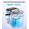 image:imageecozy Portable Ice Maker Countertop 9 Cubes Ready in 6 Mins 26 lbs in 24 Hours Ice Maker Machine with Standing Scoop for Camping