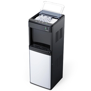 image:imageecozy 4in1 BottomLoading Water Dispenser with Ice Maker Hot amp Cold Water Cooler 33 lbsDay Ice Maker Fits 3 amp 5 Gallon Bottles Child Lock Night Light ECO Mode for Home  Stainless Steel